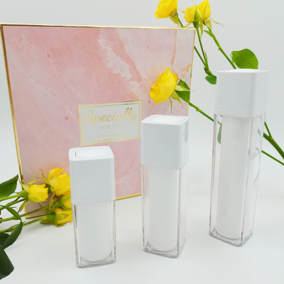 Шелк стены бутылки 15ml 30ml 50ml роторного квадрата безвоздушный двойной экранируя штейновую упаковывая бутылку