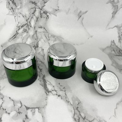 Зеленое Eco дружелюбное косметическое упаковывая 50g 100g металлизировало опарникы для продуктов заботы кожи