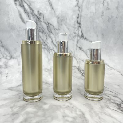 золота лосьона бутылки насоса 100ml 120ml штемпелевать косметического пустого пластикового акриловый горячий