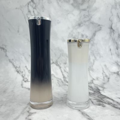 Роскошная акриловая косметическая упаковывая безвоздушная бутылка 50ml 100ml с соплом формы лист