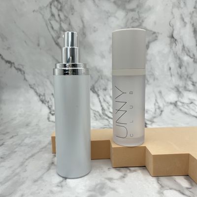 Круг бутылки Skincare 50ml ABS пустой безвоздушный/прямо взваливает на плечи металлизированную поверхность