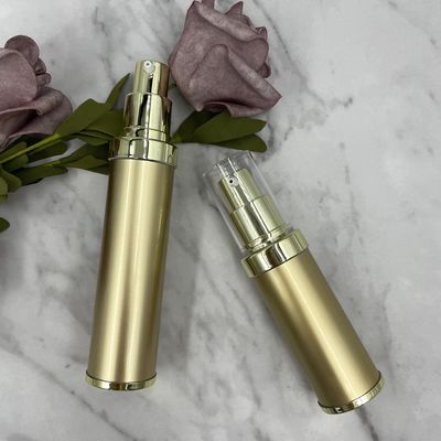 офсетная печать безвоздушного доказательства золота бутылки насоса 20ml одностеночного УЛЬТРАФИОЛЕТОВОГО Refillable
