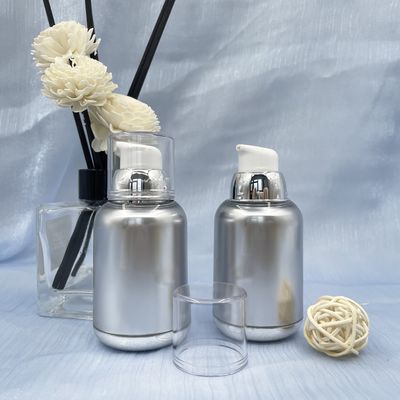 Насос извива 80ml 100ml безвоздушный разливает вакуум по бутылкам PP MS металлизировало круглое дно