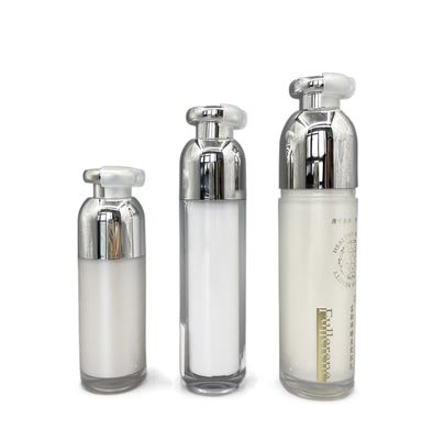 Контейнеры роскошного косметического ABS стены 15ml бутылки насоса двойного небольшие с зажимом