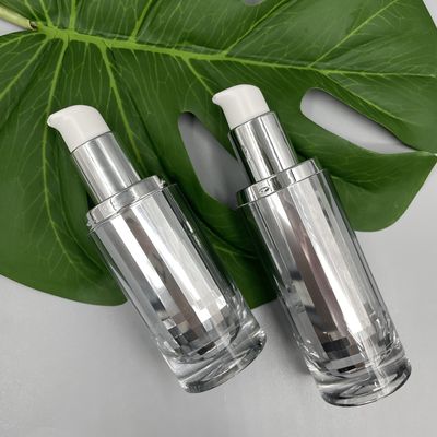 Бутылка Skincare насоса верхнего сегмента косметическая упаковывая 30ml металлизировала