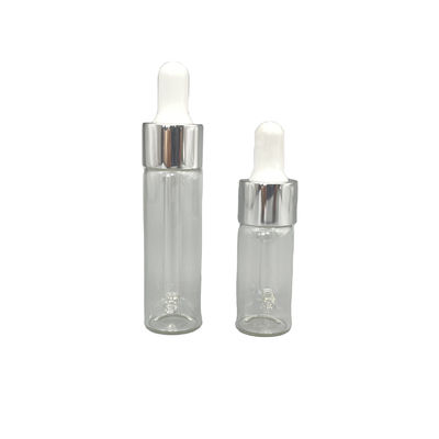 косметика 10ml 15ml стеклянная разливает прямую форму по бутылкам с алюминиевой капельницей масла