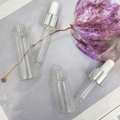 косметика 10ml 15ml стеклянная разливает прямую форму по бутылкам с алюминиевой капельницей масла
