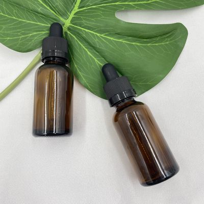 Янтарная стеклянная косметика 30ml разливает эфирное масло по бутылкам с капельницей закрытия храповика