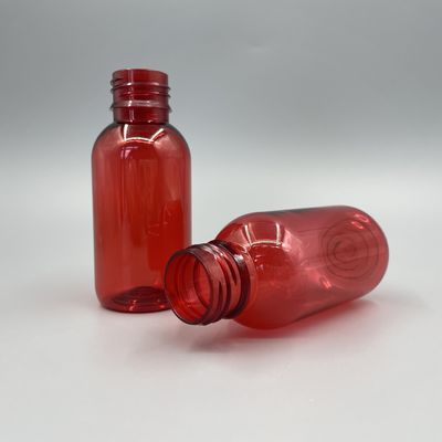 Против УЛЬТРАФИОЛЕТОВОГО пустого пластикового круга бутылок 100ml 3.52OZ сиропа с крышкой трамбовки очевидной