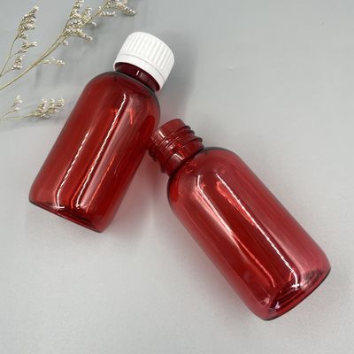 Против УЛЬТРАФИОЛЕТОВОГО пустого пластикового круга бутылок 100ml 3.52OZ сиропа с крышкой трамбовки очевидной