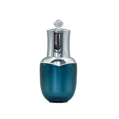 Крышка 0.53oz формы капельницы бутылки эфирного масла цветка 15ml овальная металлизировала для косметики