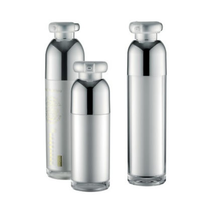 Контейнеры роскошного косметического ABS стены 15ml бутылки насоса двойного небольшие с зажимом
