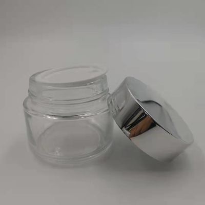 Опарник сливк стекла ясности 100g MSDS с грязью маски крышки сияющей серебряной крышки белой