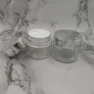 Опарник сливк стекла ясности 100g MSDS с грязью маски крышки сияющей серебряной крышки белой