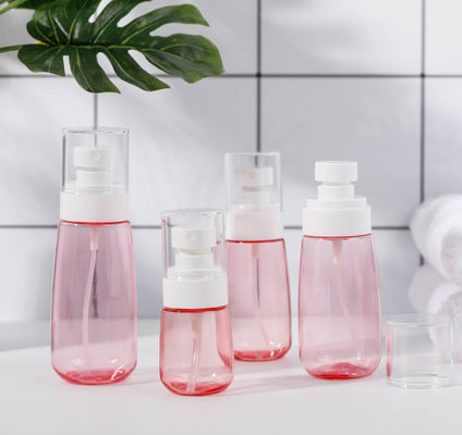 мягкое прикосновение точного спрейера прозрачного пинка бутылки насоса 100ml Petg одиночное пакуя белое лицевое